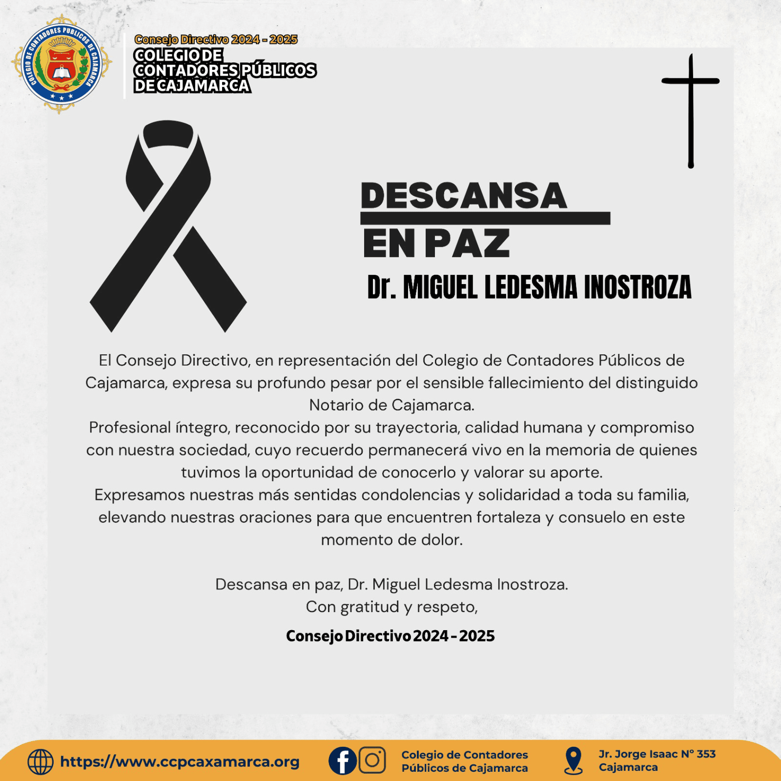 Condolencias