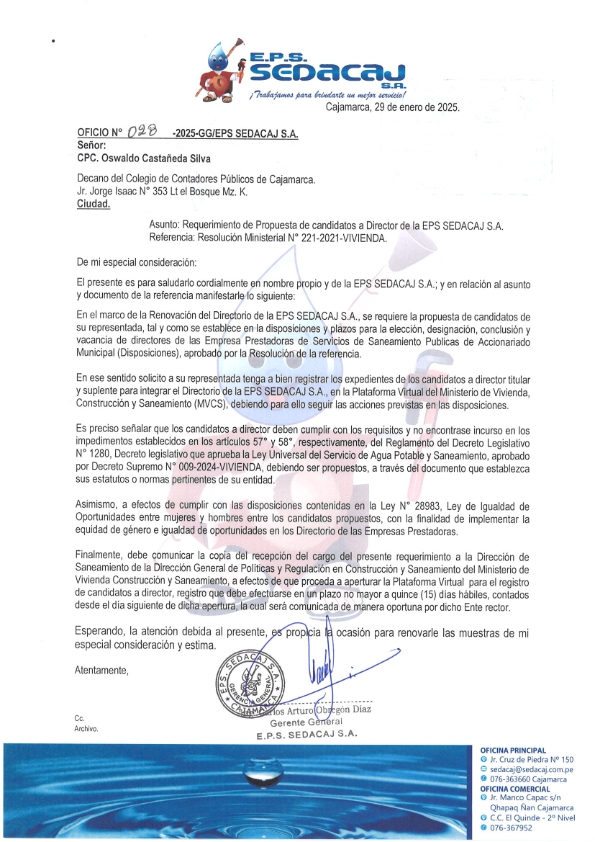 OFICIO 028 SEDACAJ 001