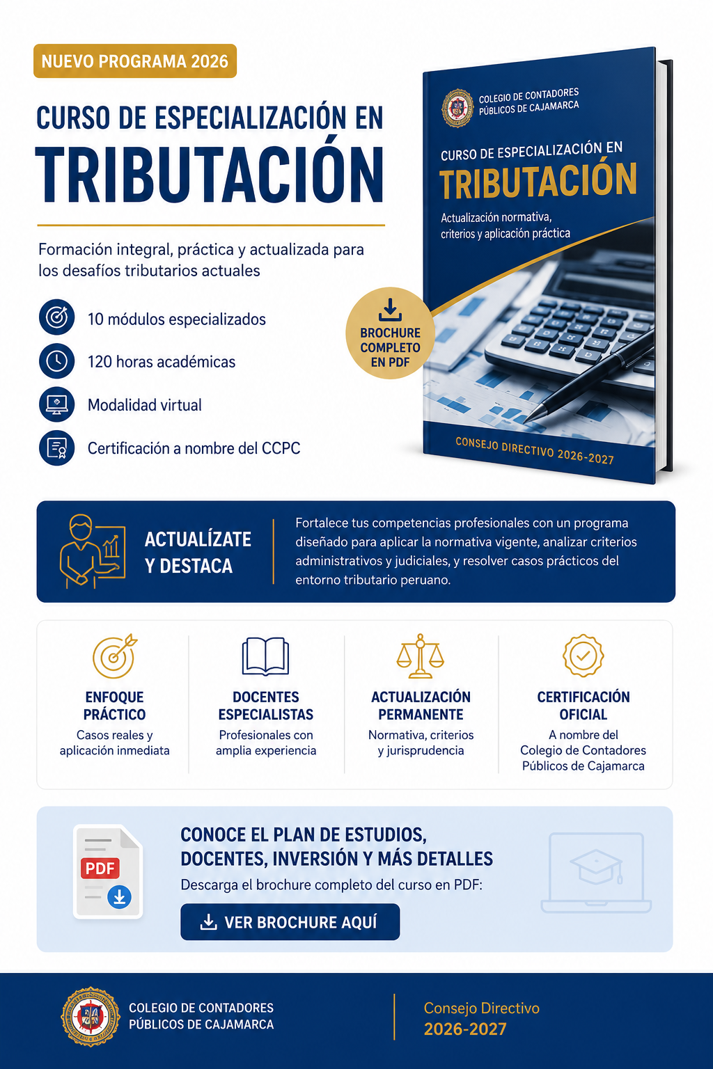 Curso de Especialización en Tributación 2026 – Fortalece tus competencias profesionales