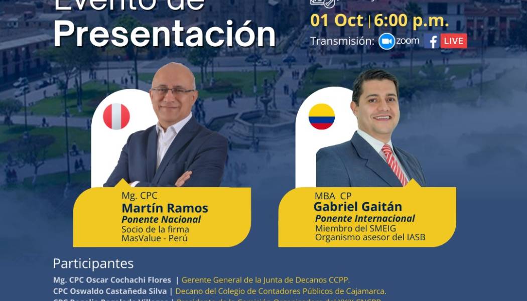 XXIX Congreso Nacional de Contadores Públicos del Perú, un evento profesional, científico y técnico imperdible.