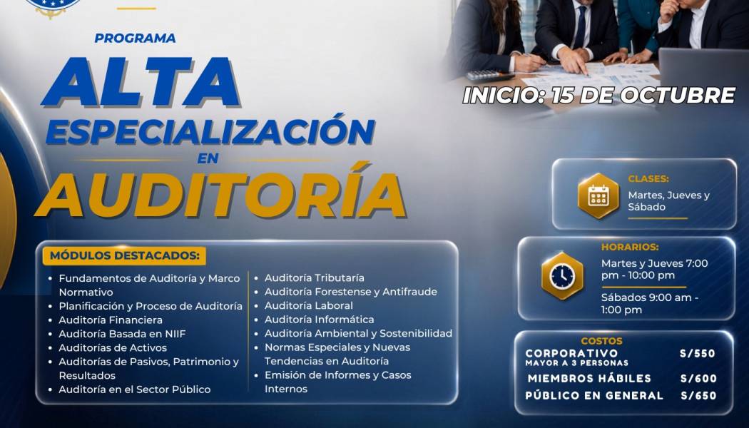 Programa de Alta Especialización en Auditoría.
